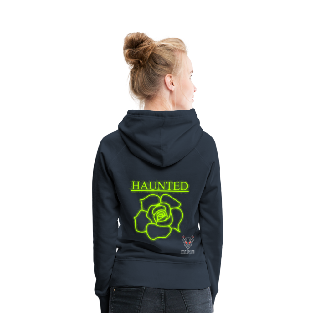 Women Hoodie Poison Neon Rose - Navy