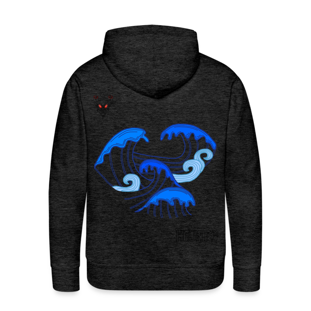 Men Hoodie Waves clean Dark - Anthrazit