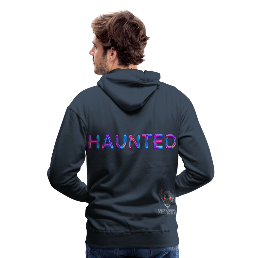 Men Hoodie Neon Pulse Energy - Navy
