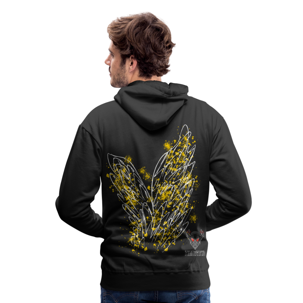 Men Hoodie Yellow Wings - Schwarz