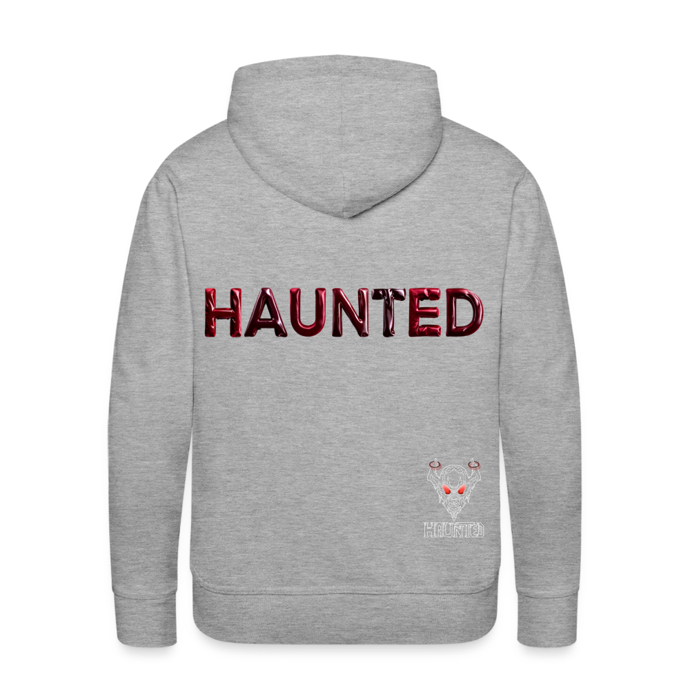 Men Hoodie Crimson Velvet Glow - Grau meliert