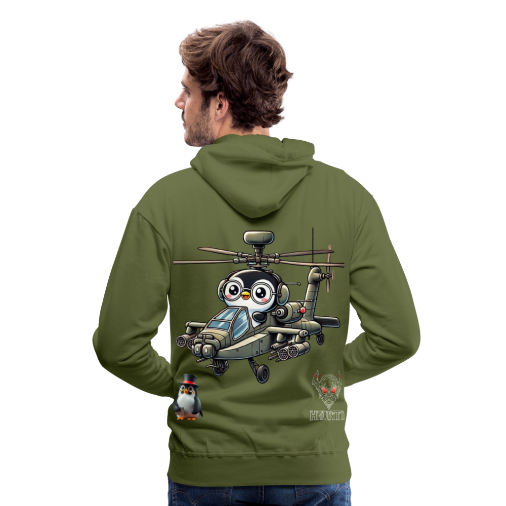 Men Hoodie KasPenguin in Apache - Olivgrün