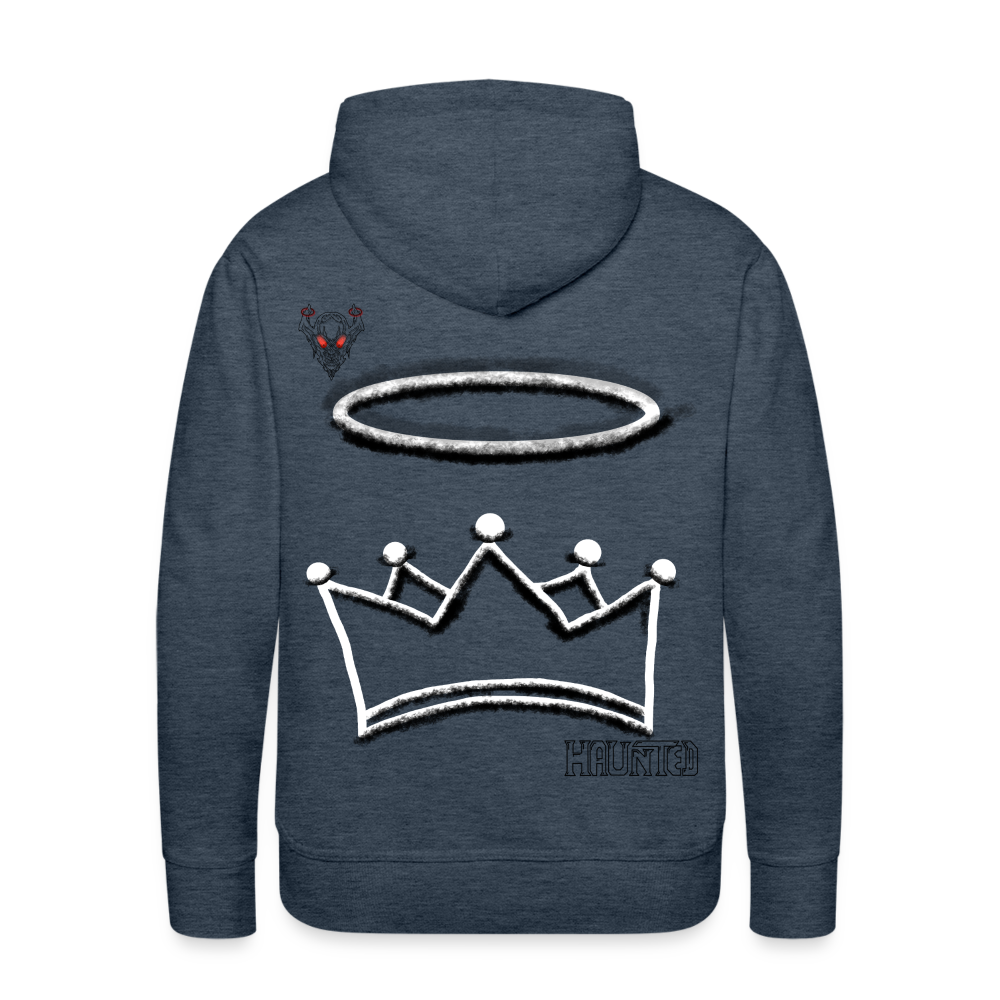 Man Hoodie Cown and Ring Dark - Jeansblau