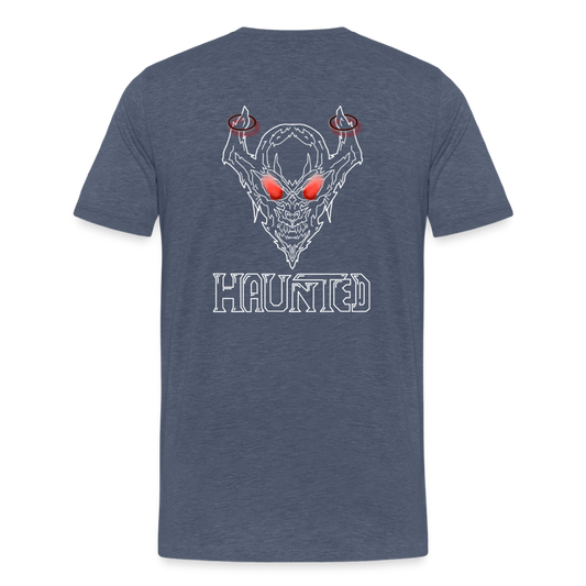 Men T-Shirt Deamon White - Blau meliert