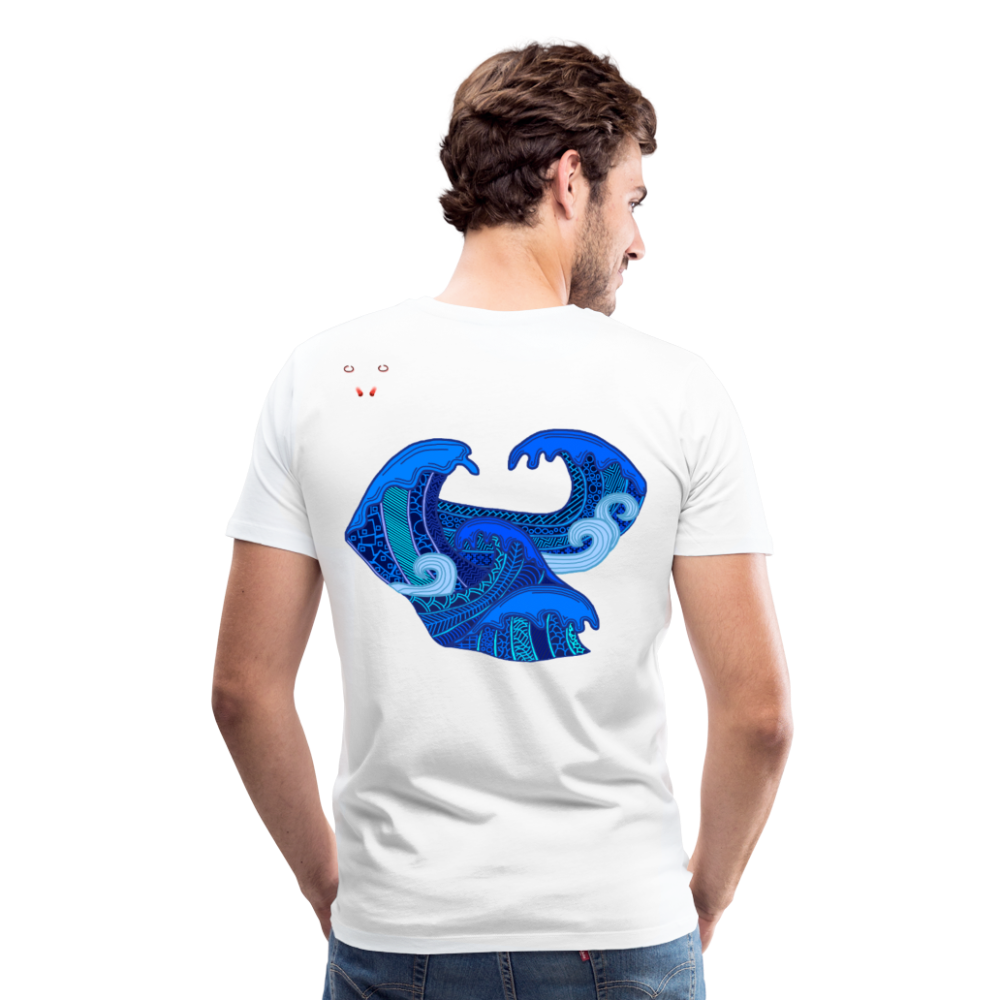 Man T-Shirt Waves Light - Weiß