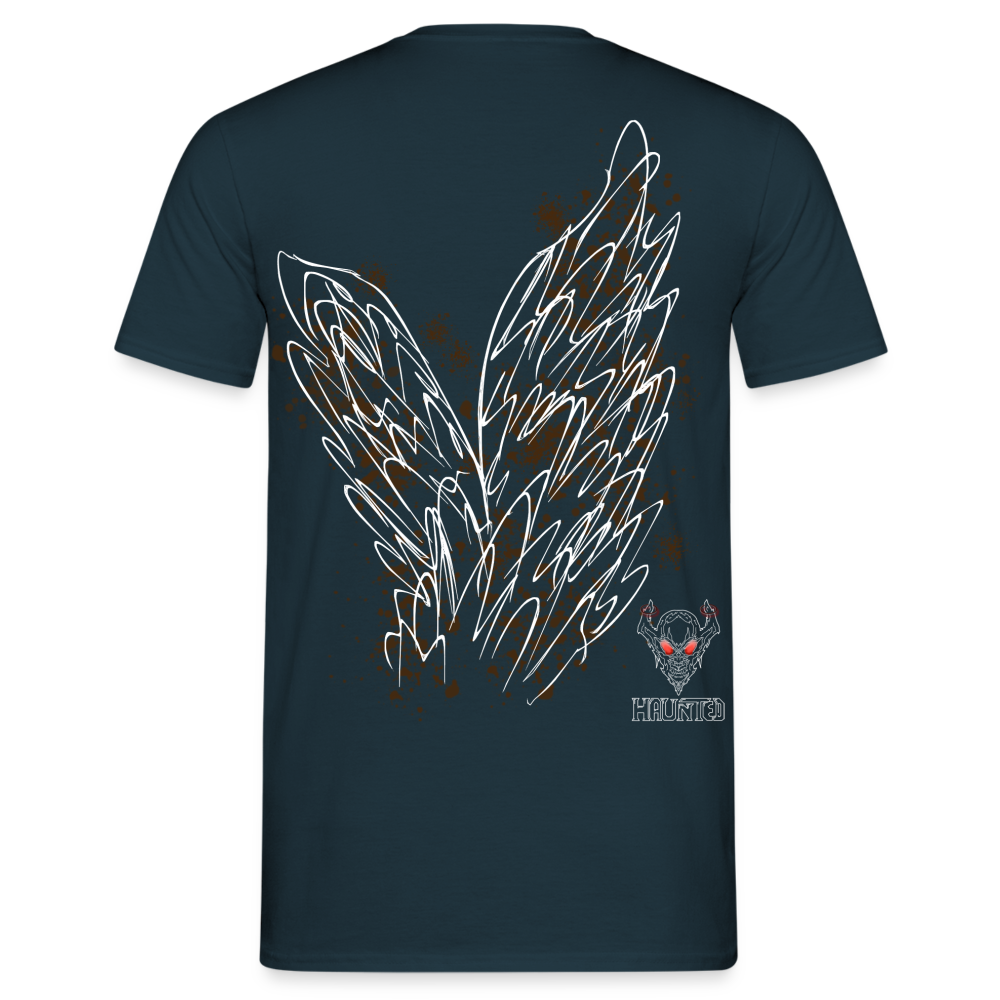 Men T-Shirt Brown Wings - Navy