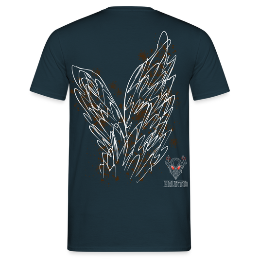 Men T-Shirt Brown Wings - Navy