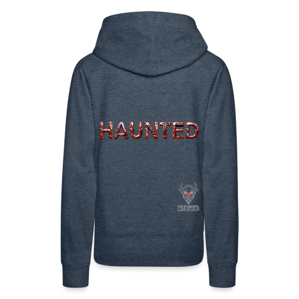 Women Hoodie Forged Ember Steel - Jeansblau