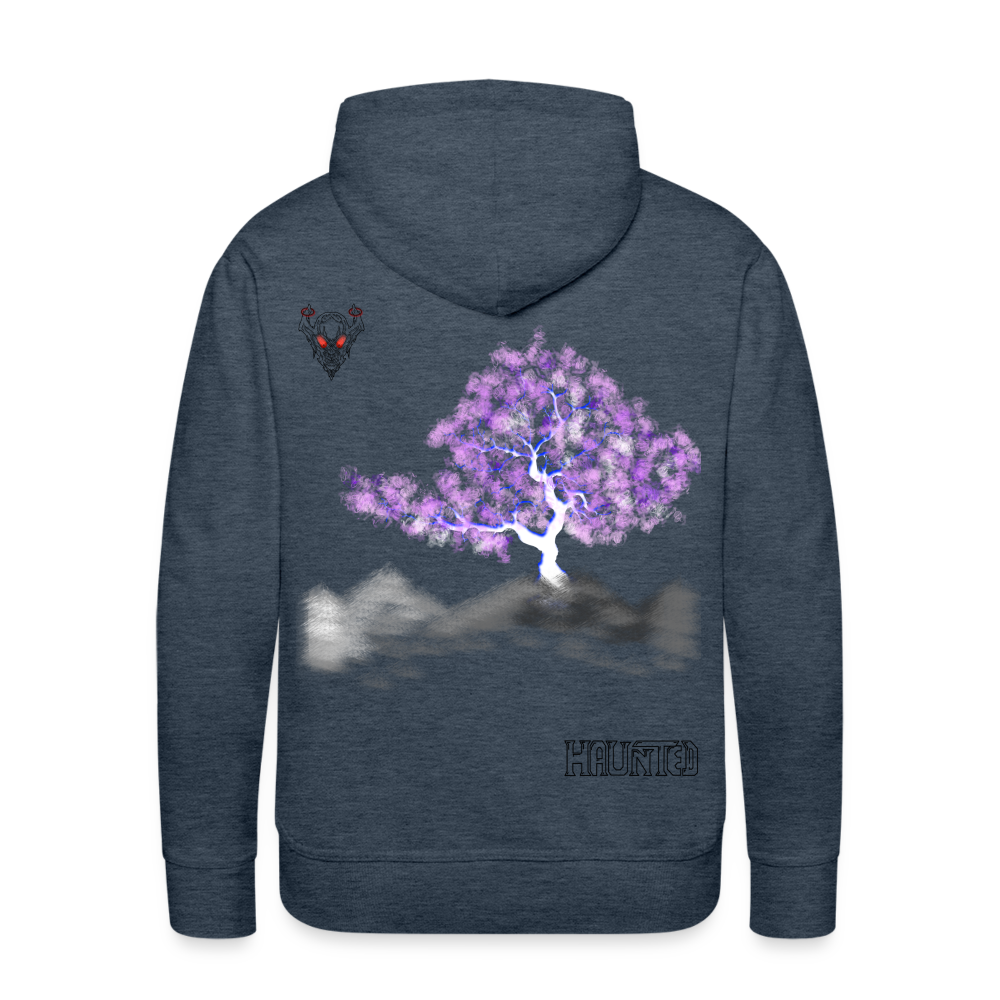 Man Hoodie Cherry Blossom - Jeansblau