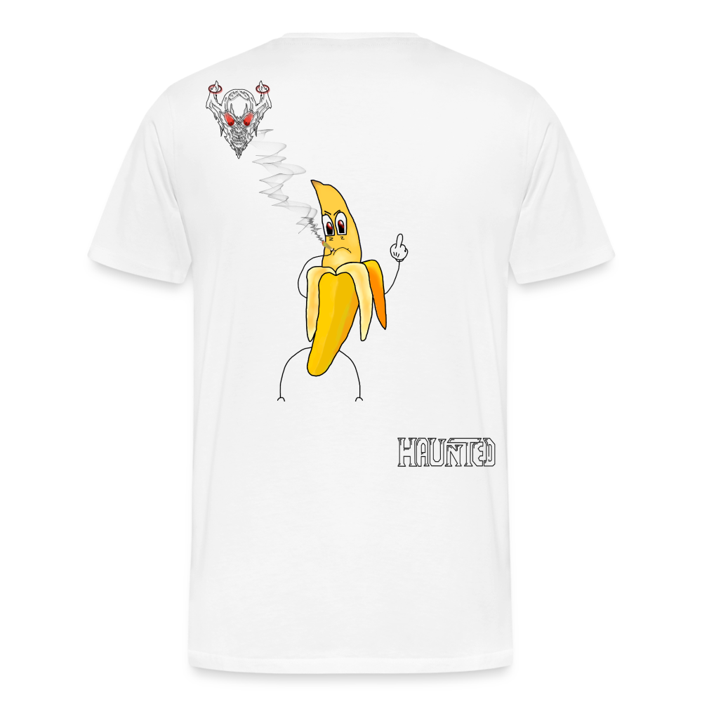 Man T-Shirt Pissed Bananna - Weiß