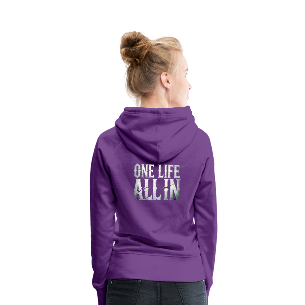 Women Hoodie One Life All In - Purple