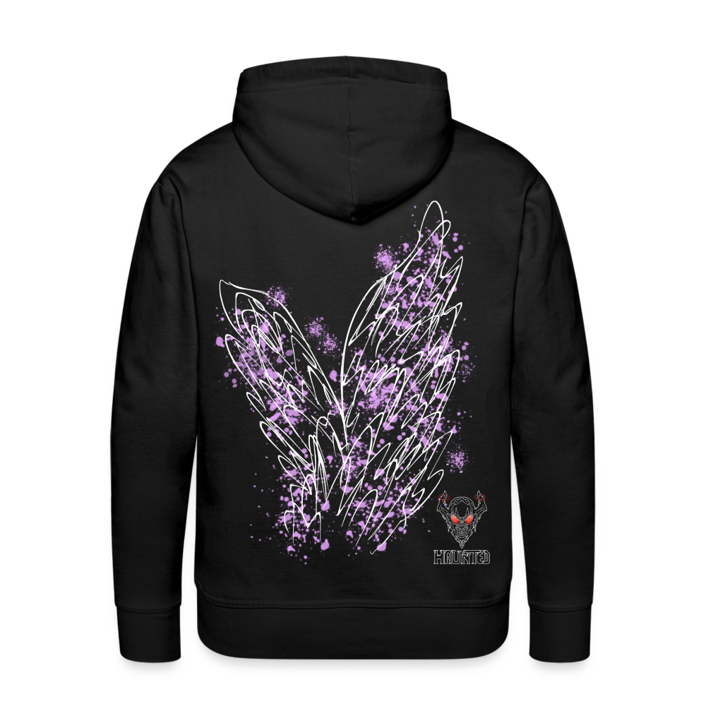 Men Hoodie Light Purple Wings - Schwarz