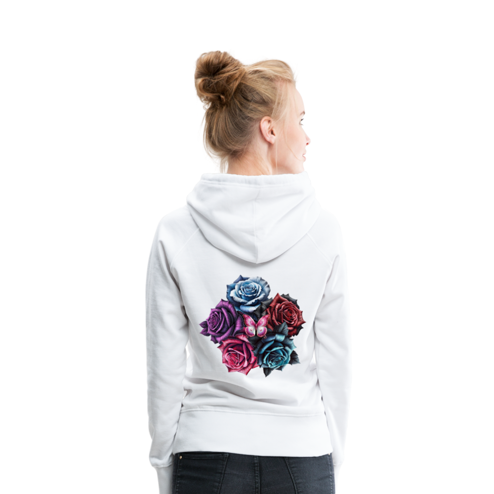 Women Hoodie Rose Circle - Weiß