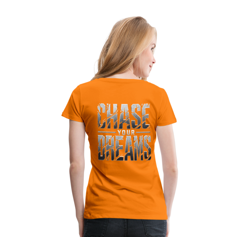 Women T-Shirt Chase Your Dreams - Orange