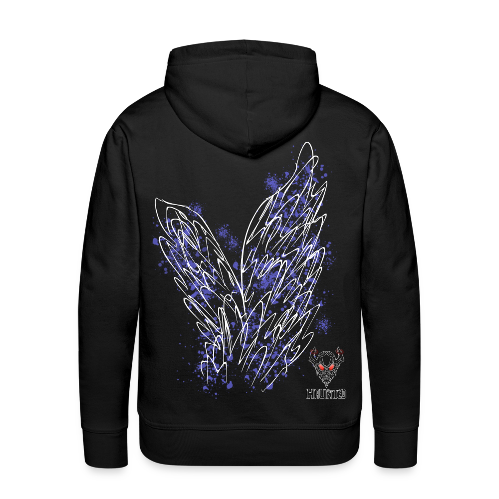 Men Hoodie Light Blue Wings - Schwarz