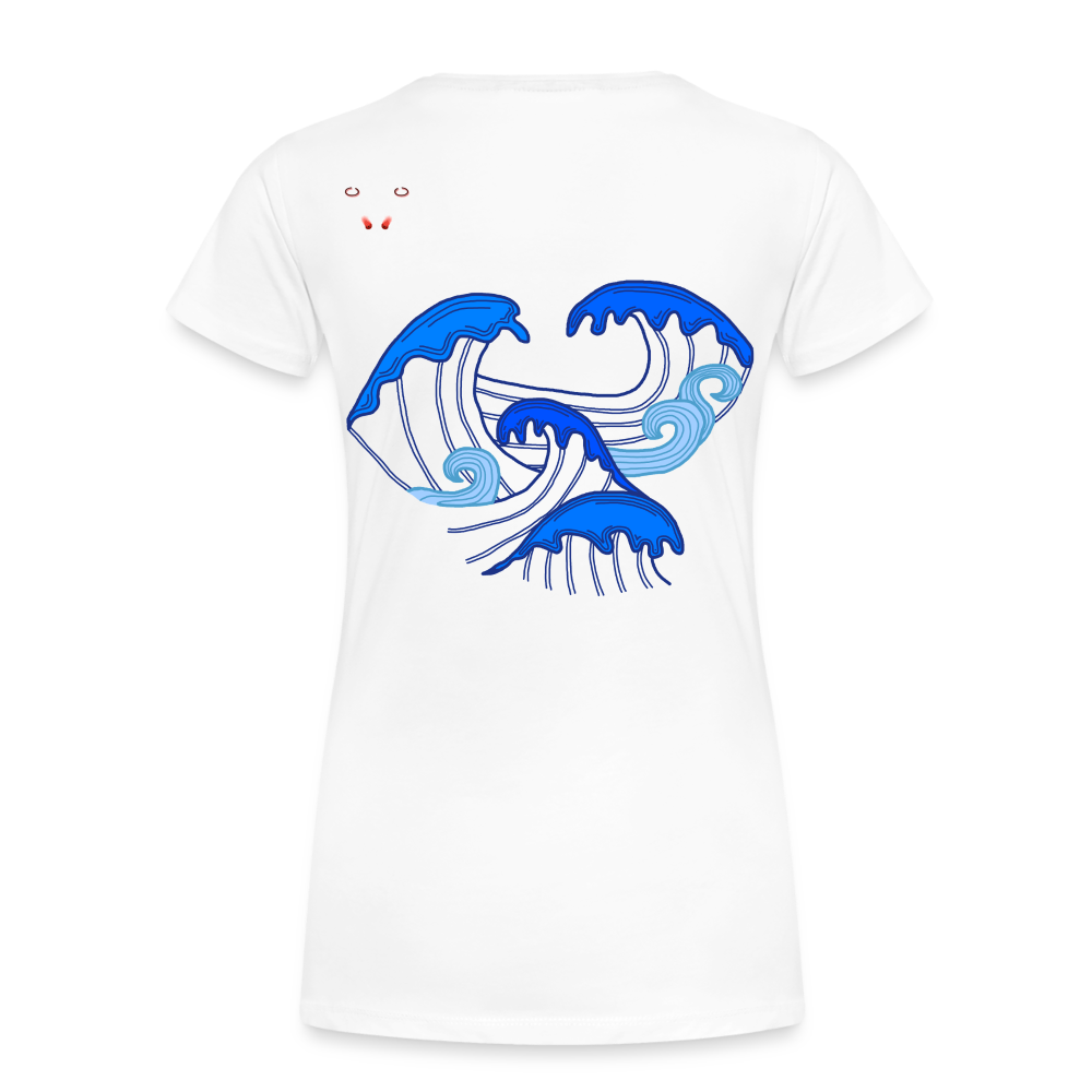 Woman T-Shirt Waves clean Light - Weiß