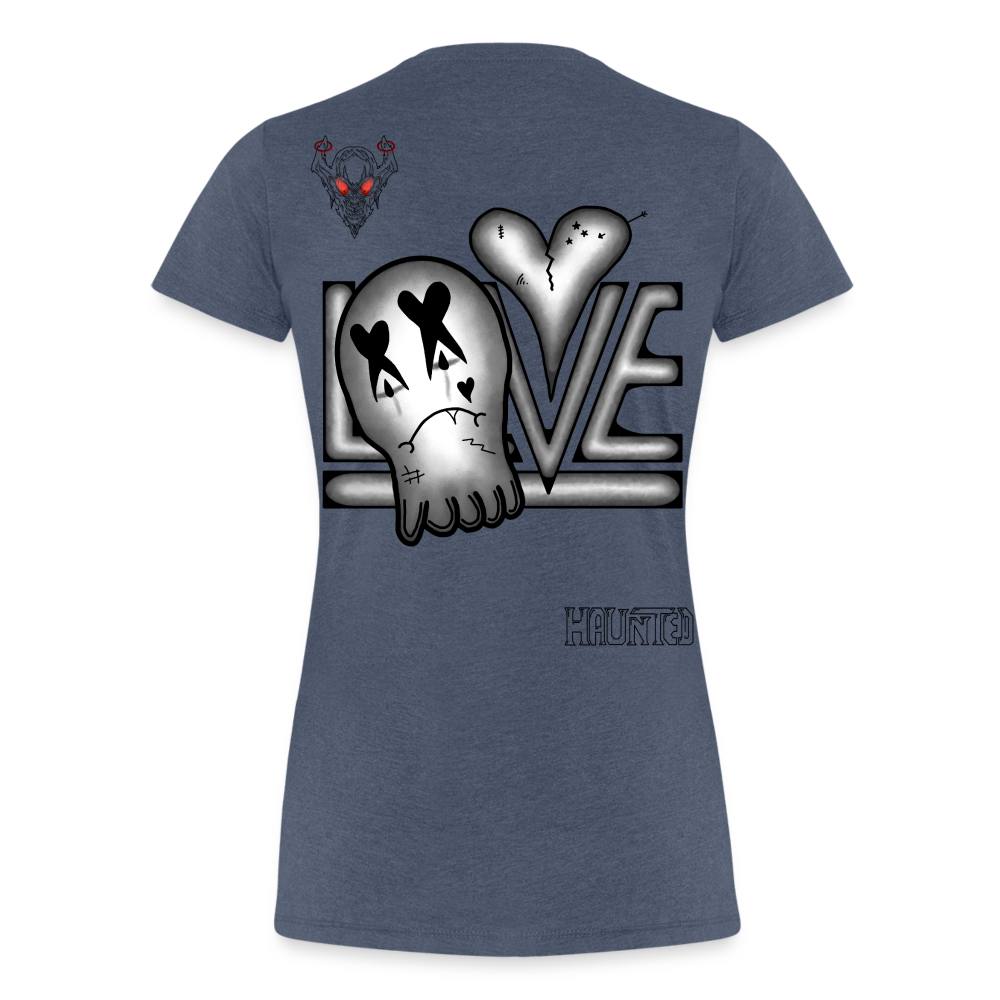 Woman T-Shirt LOVE - Blau meliert