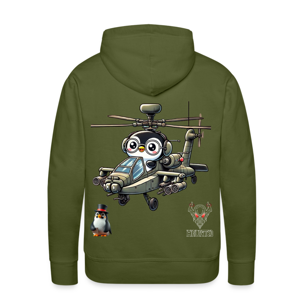 Men Hoodie KasPenguin in Apache - Olivgrün