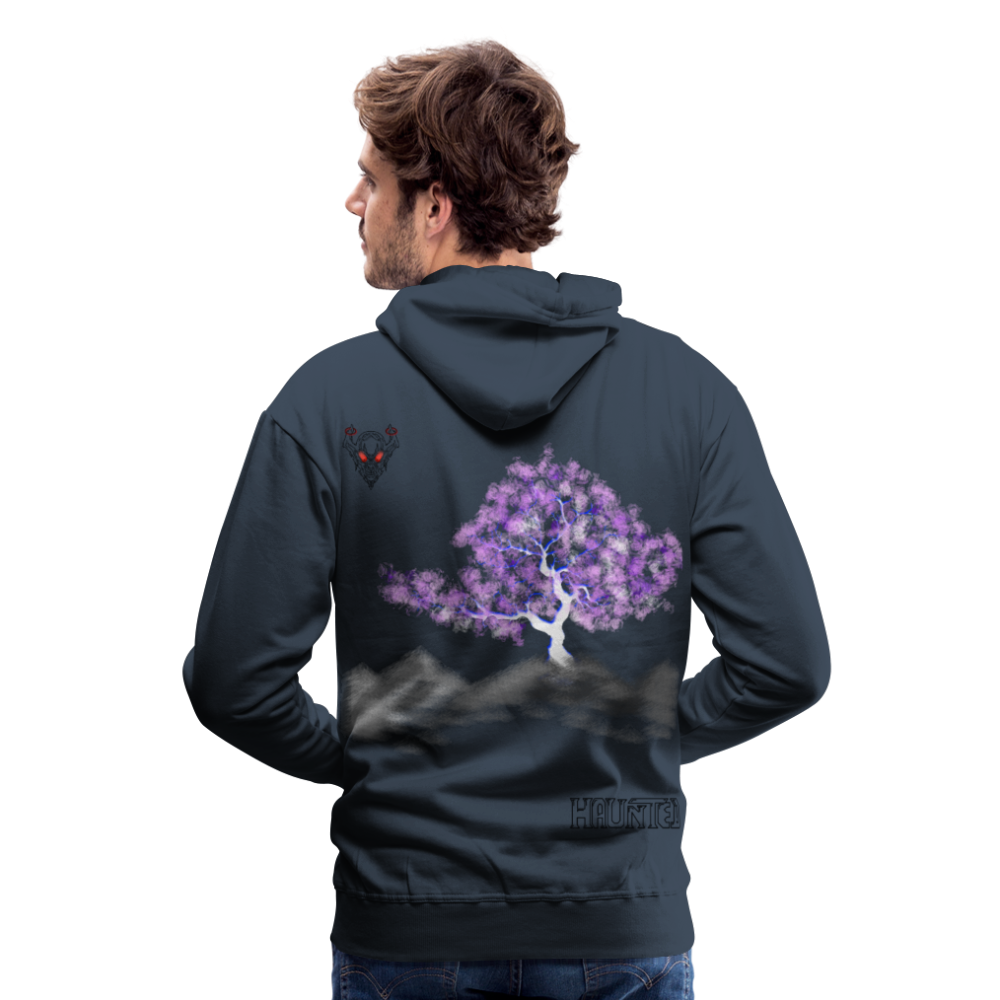 Man Hoodie Cherry Blossom - Navy