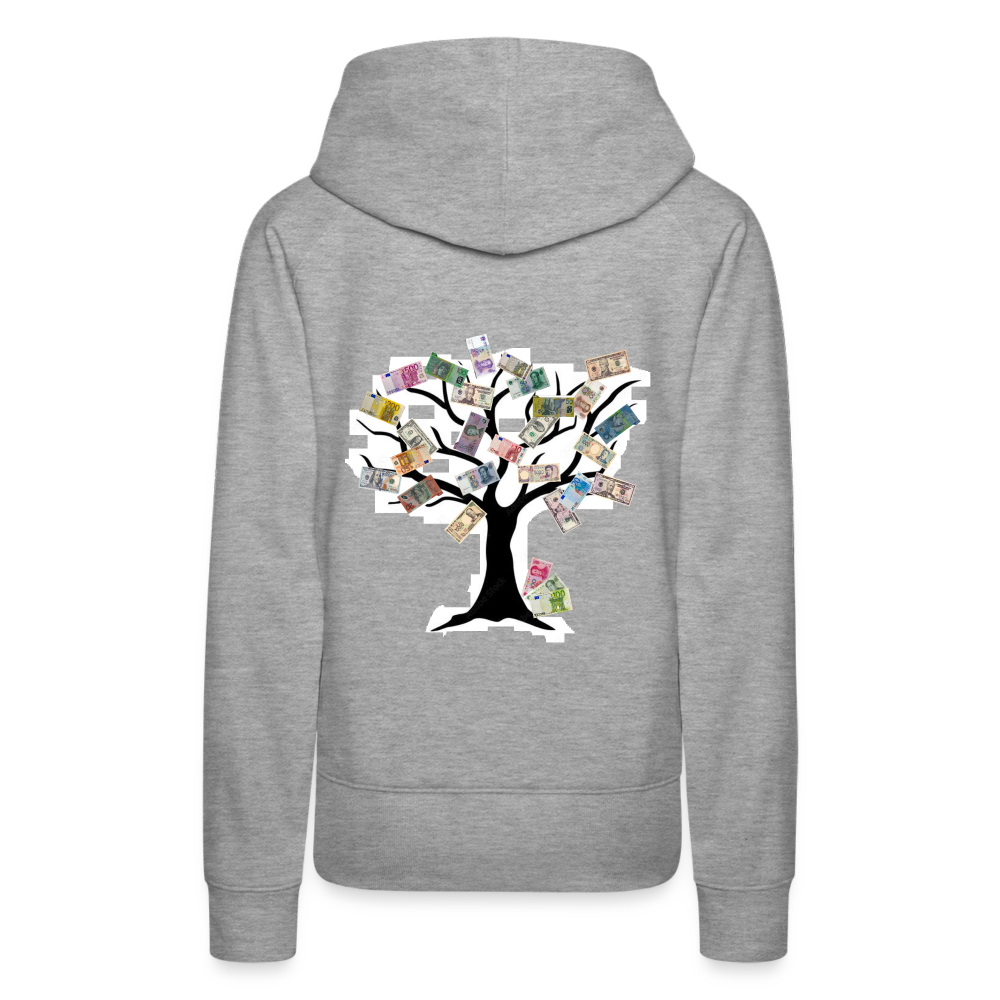 Women Hoodie Money Tree - Grau meliert