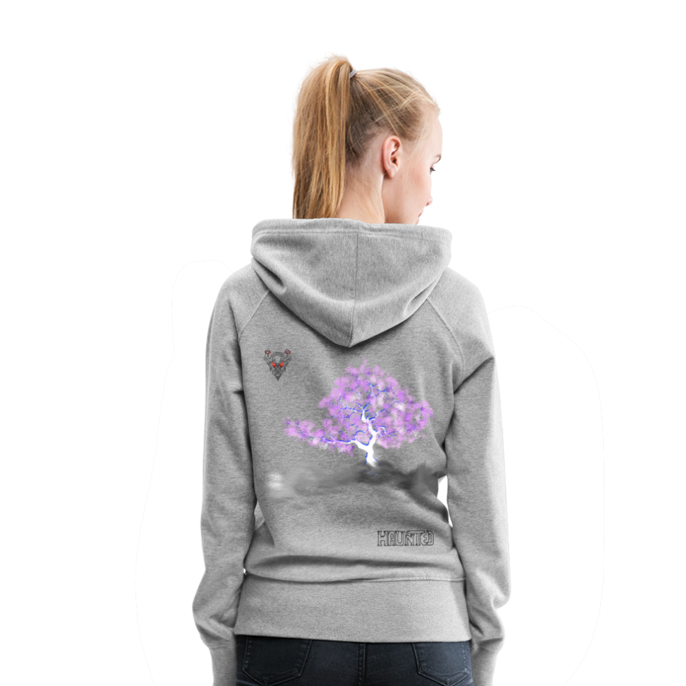 Woman Hoodie Cherry Blossom - Grau meliert