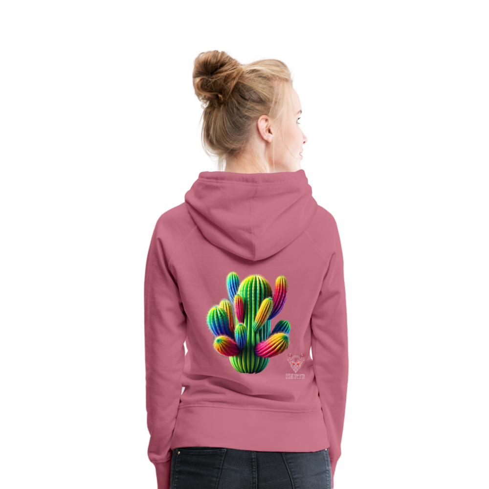 Woman Hoodie Prismatic Cactus Bloom - Malve