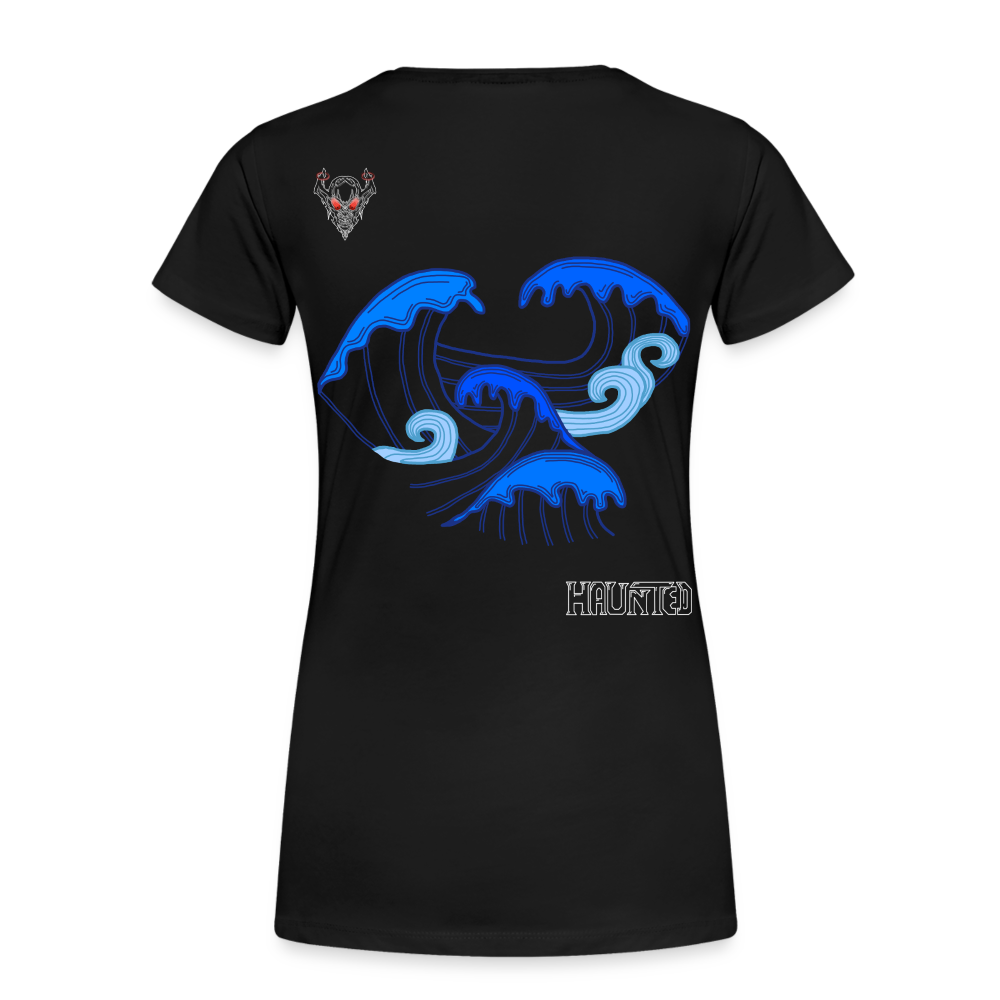 Woman T-Shirt Waves clean Light - Schwarz