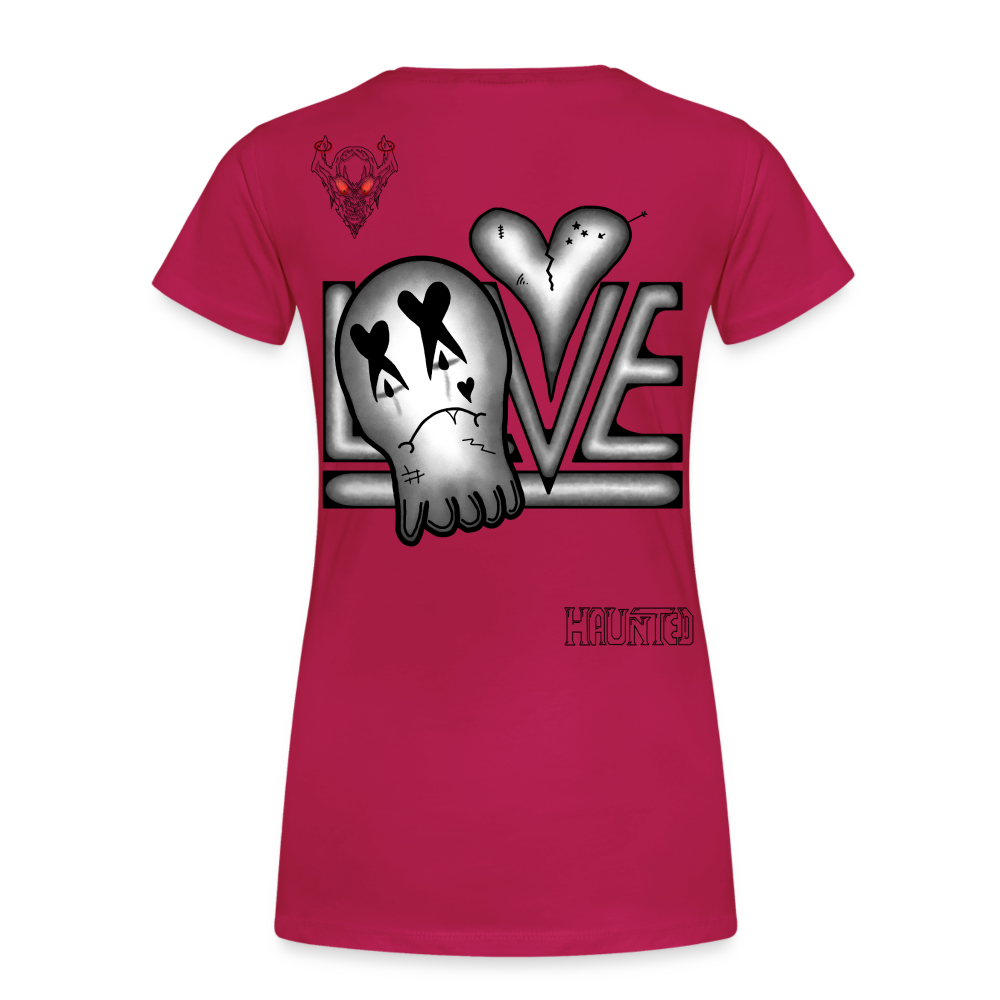 Woman T-Shirt LOVE - dunkles Pink