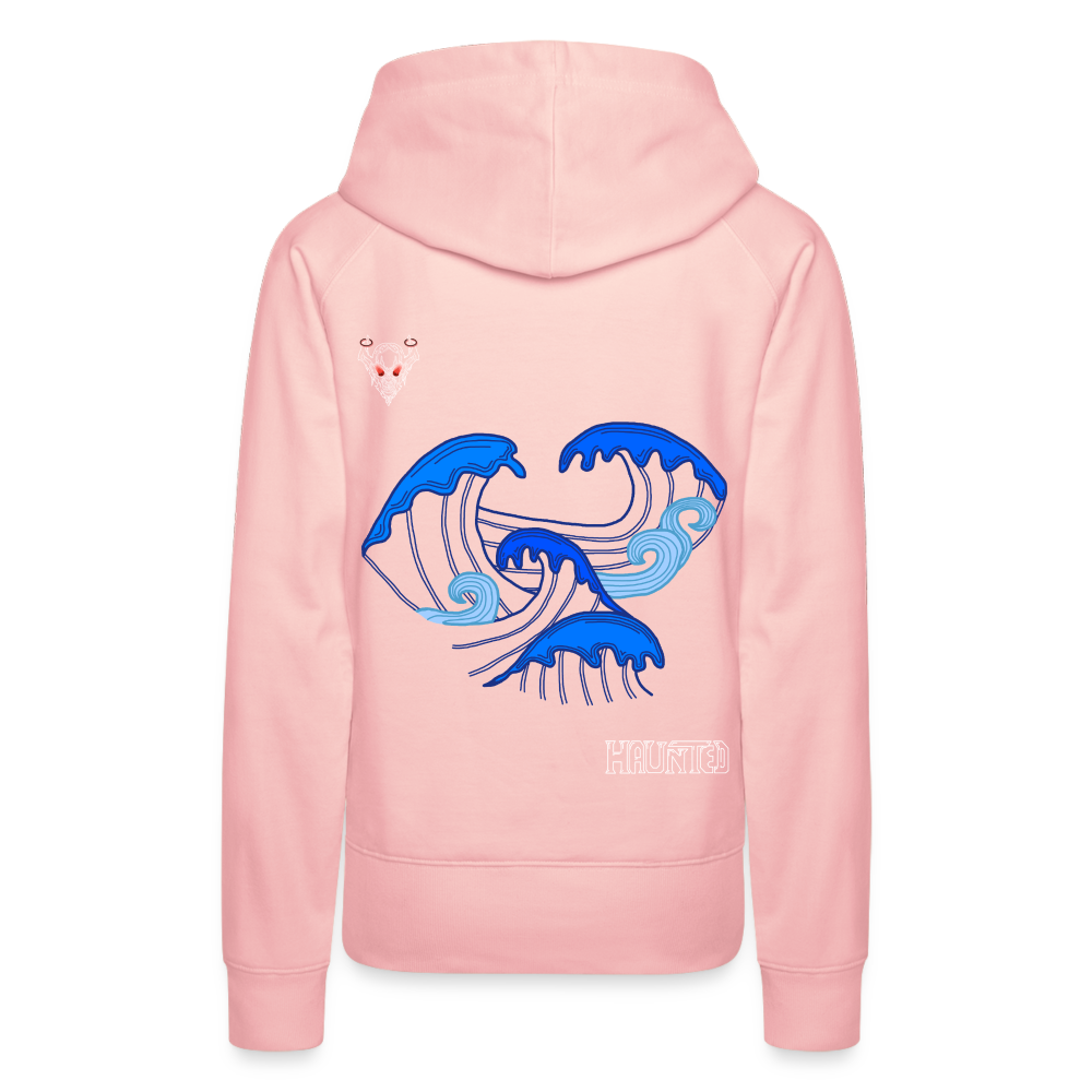 Woman Hoodie Waves clean Light - Kristallrosa