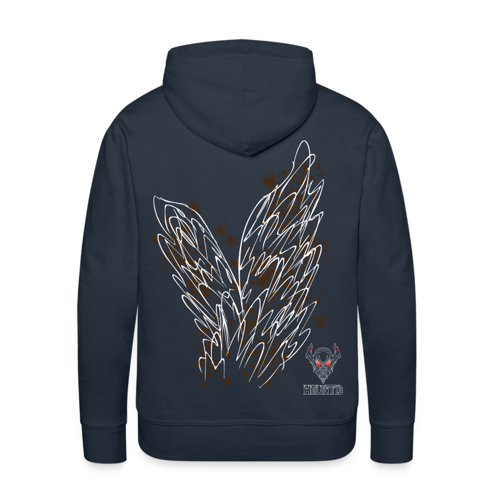 Men Hoodie Brown Wings - Navy