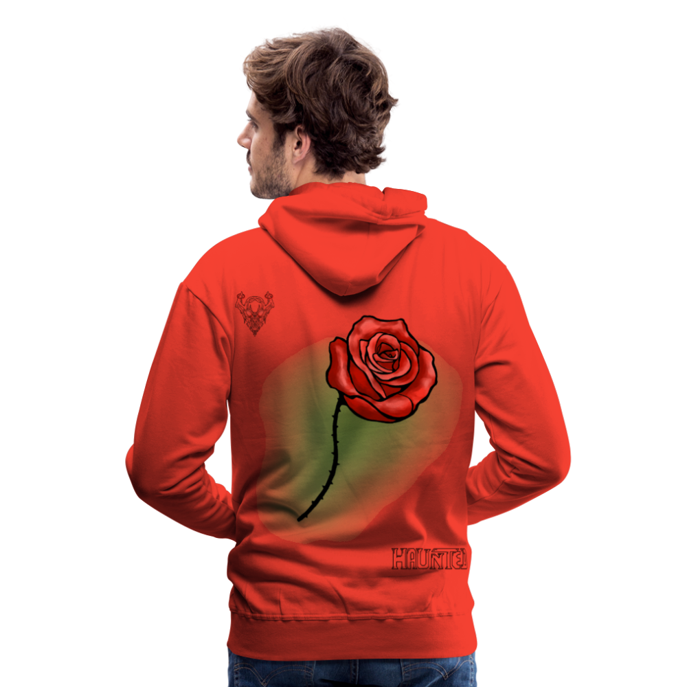 Man Hoodie Rose on Green 1 - Rot