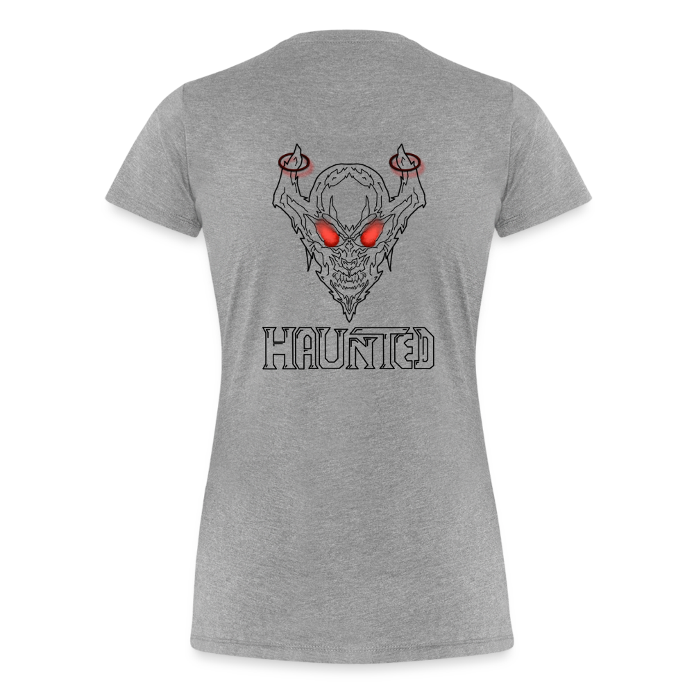 Women T-Shirt Deamon Black - Grau meliert