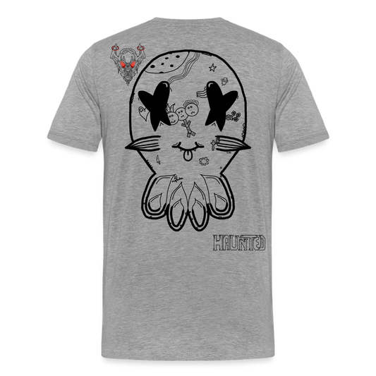Man T-Shirt Ghost Doodle Dark - Grau meliert