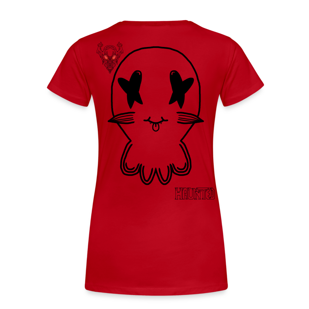 Woman T-Shirt Ghost No Doodle Dark - Rot