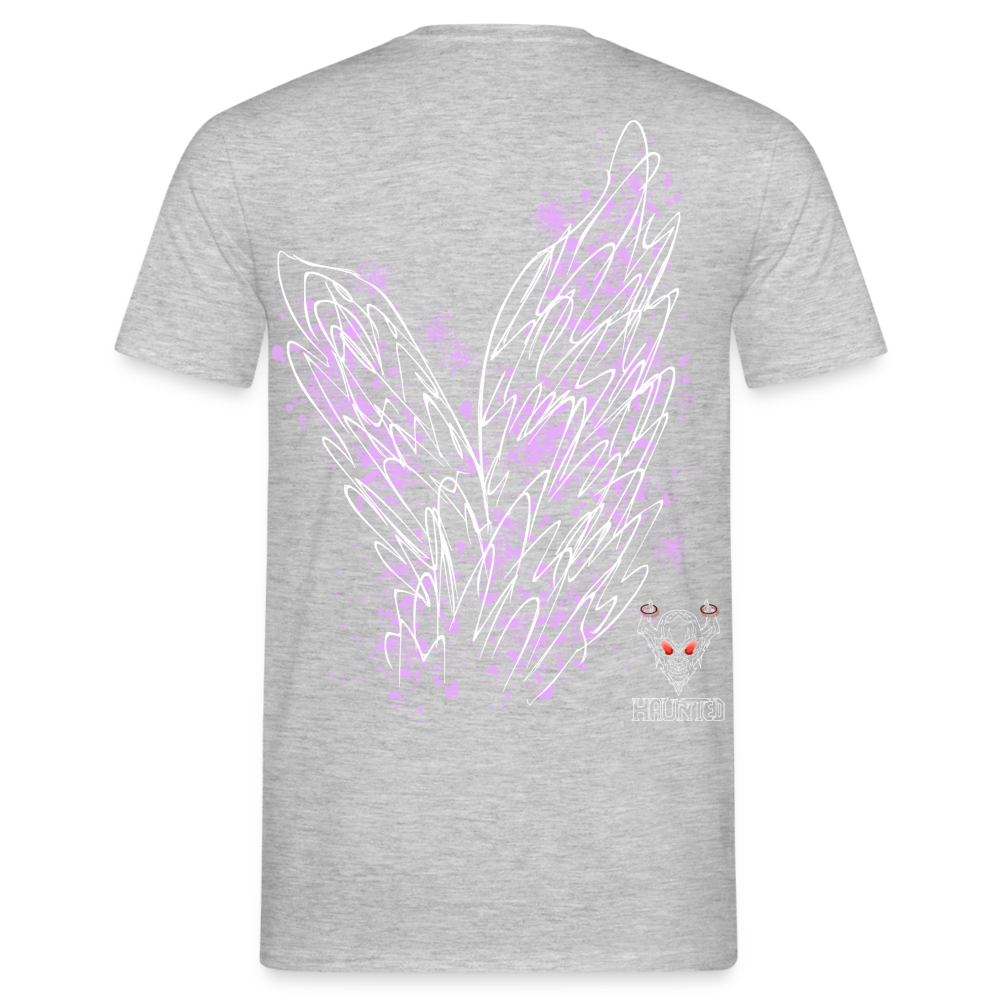 Men T-Shirt Light Purple Wings - Grau meliert