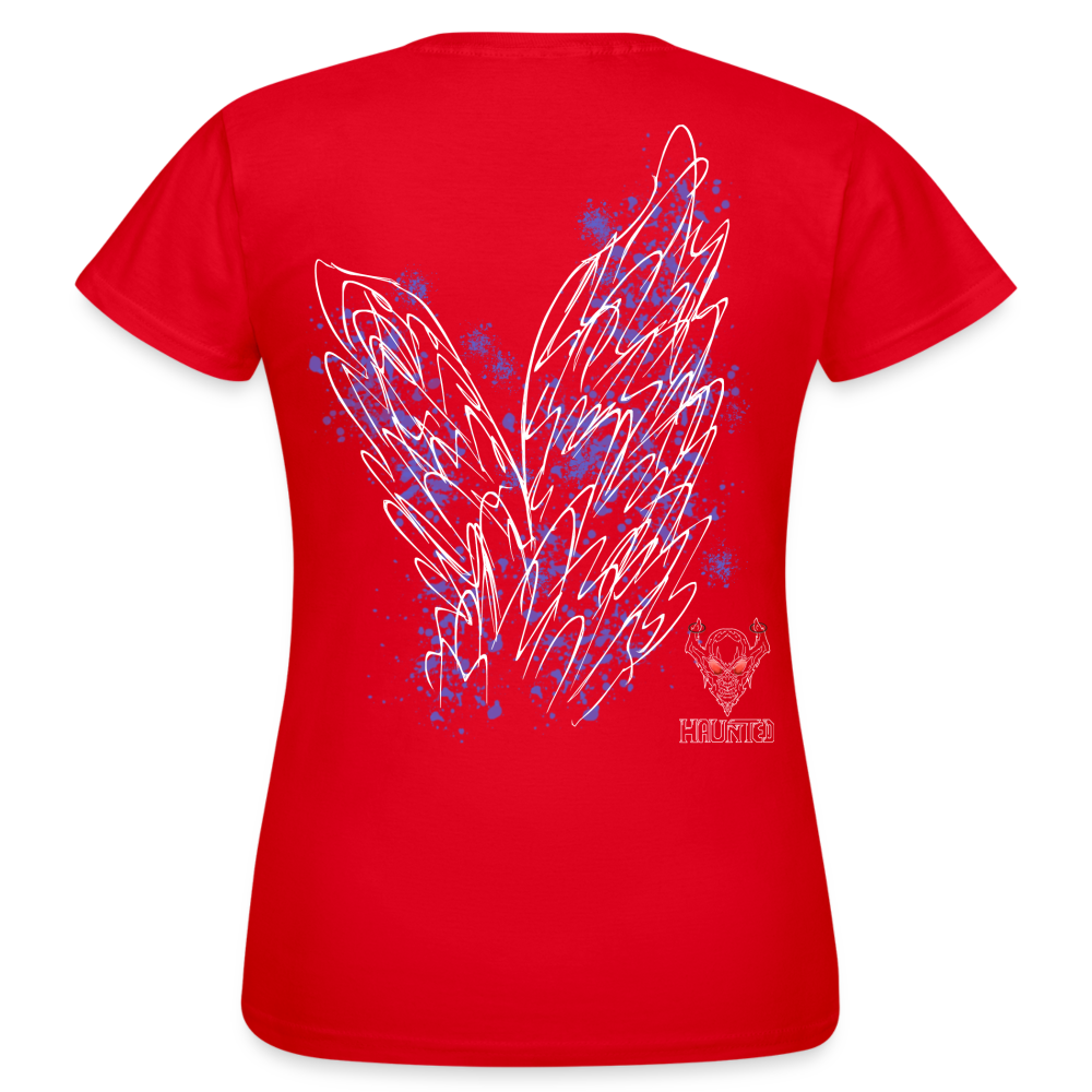 Women T-Shirt Light Blue Wings - Rot