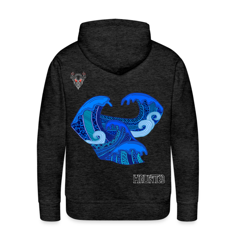 Men Hoodie Waves Light - Anthrazit