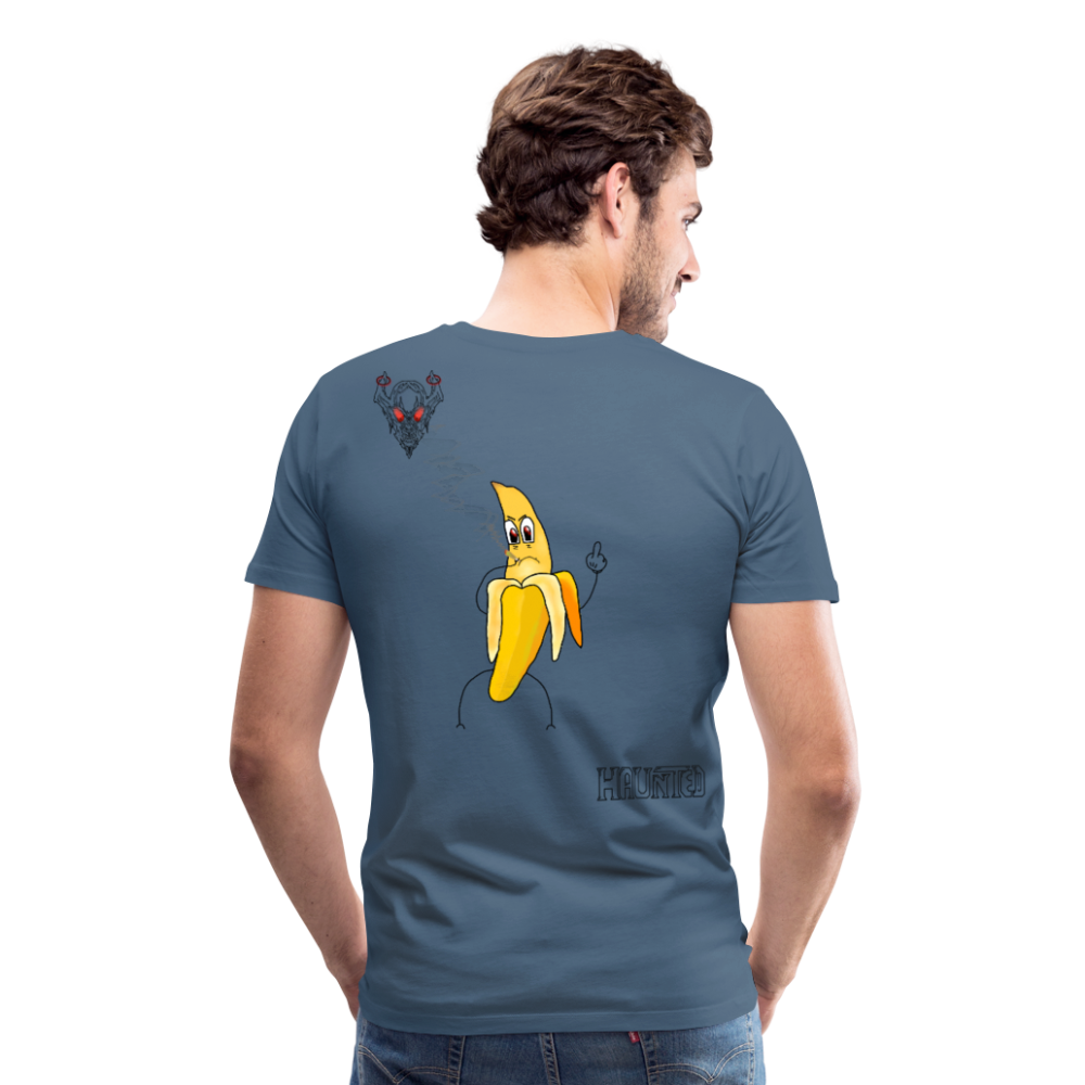 Man T-Shirt Pissed Bananna - Blaugrau