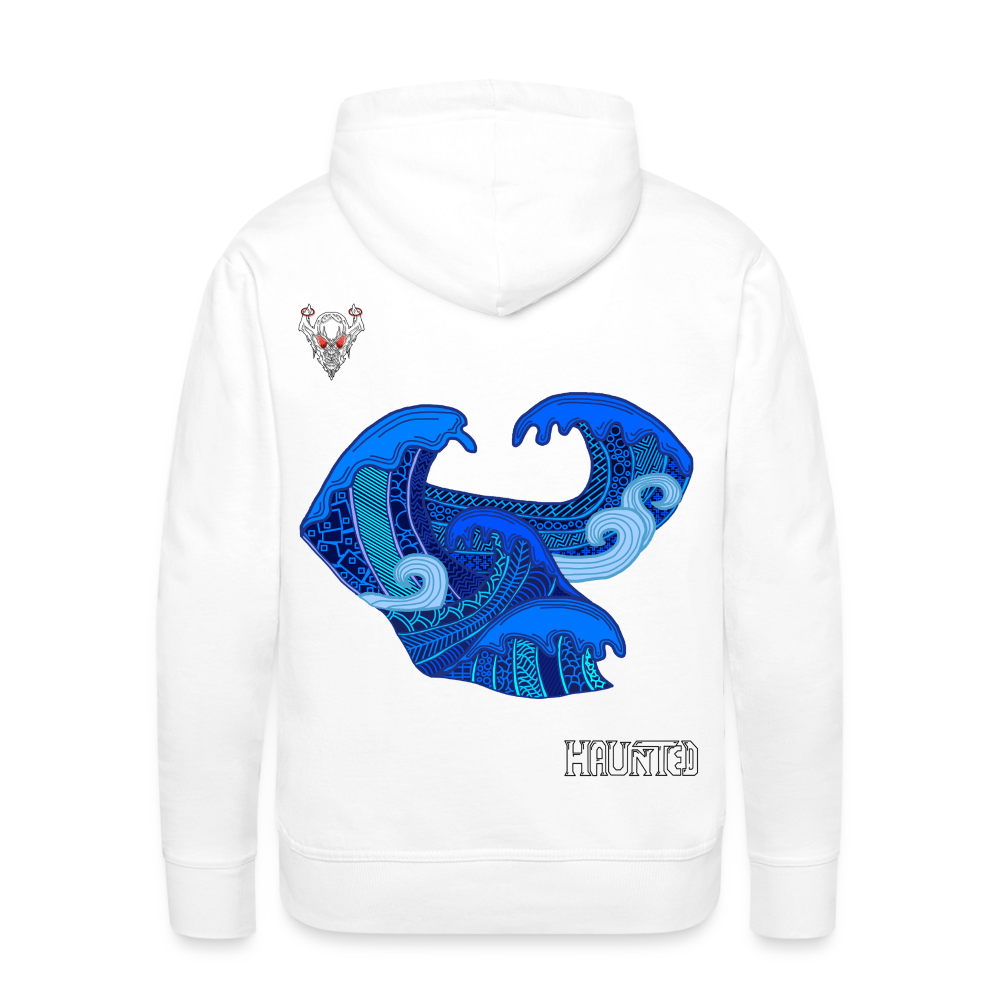 Men Hoodie Waves Dark - Weiß