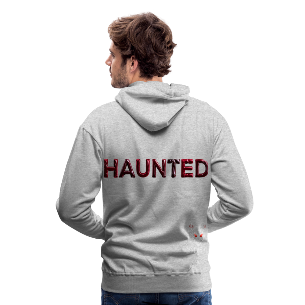 Men Hoodie Crimson Velvet Glow - Grau meliert