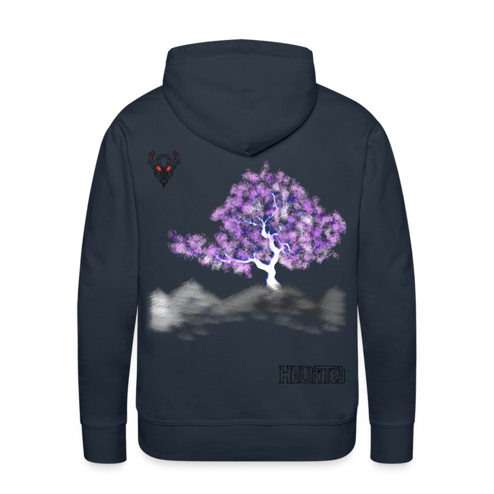 Man Hoodie Cherry Blossom - Navy