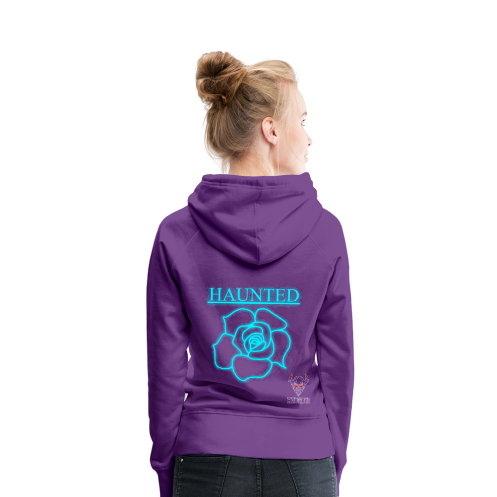 Women Hoodie Original Neon Rose - Purple