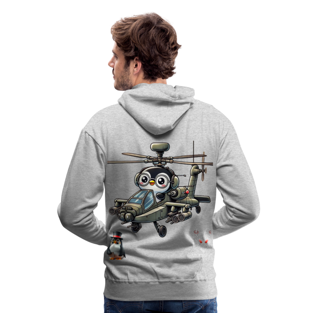 Men Hoodie KasPenguin in Apache - Grau meliert