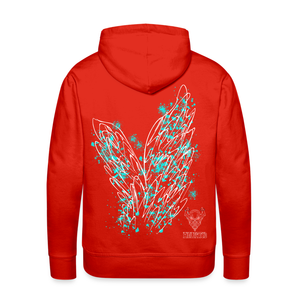 Men Hoodie Aqua Wings - Rot