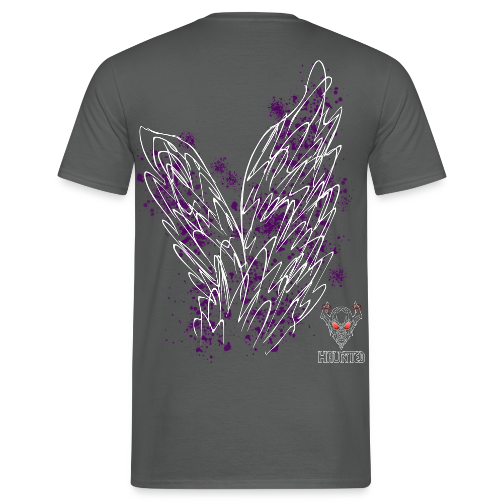 Men T-Shirt Purple Wings - Anthrazit