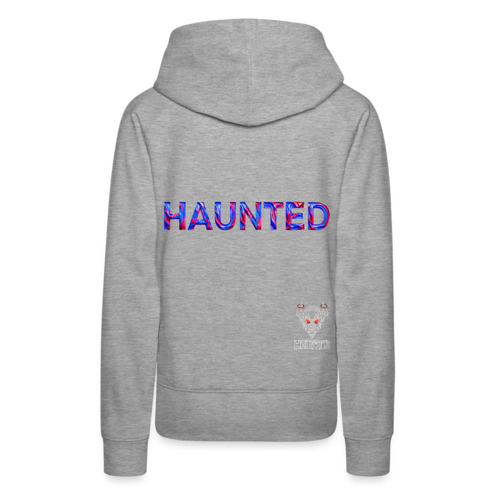 Women Hoodie Cosmic Flame Surge - Grau meliert