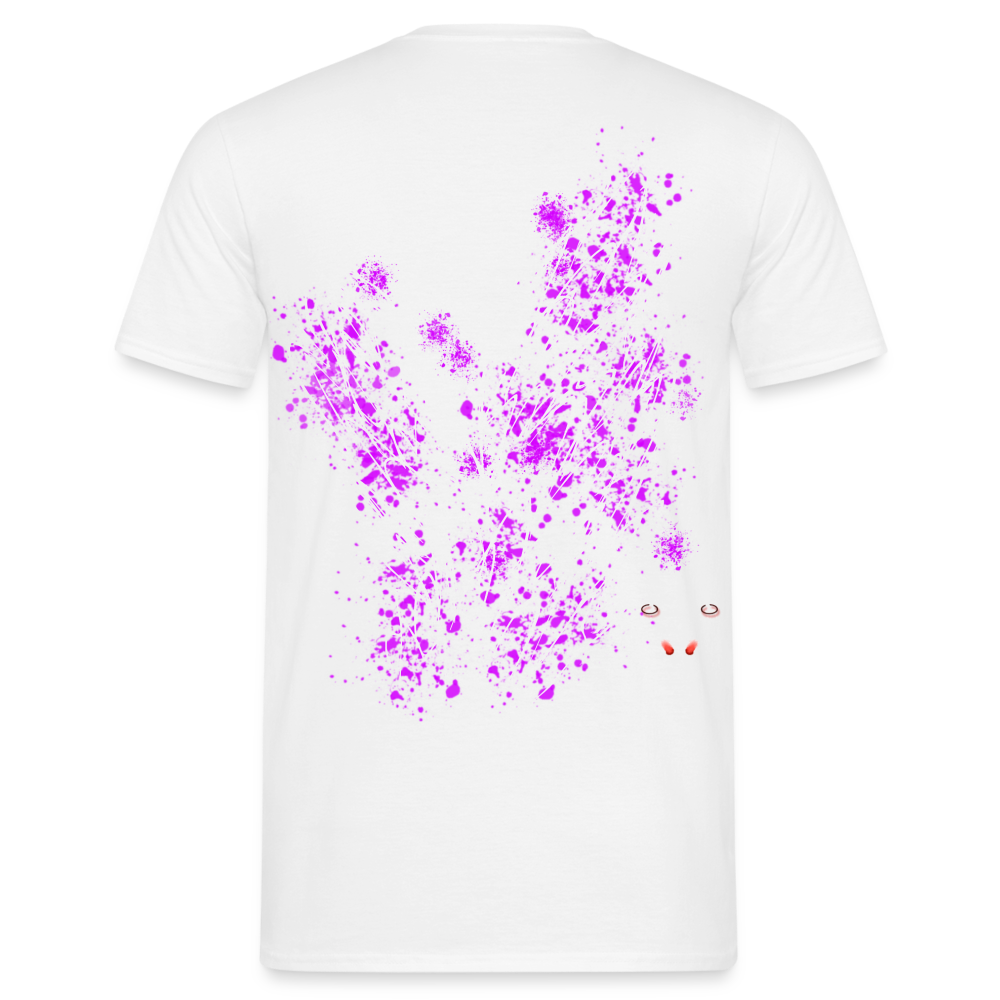 Men T-Shirt Pink Wings - Weiß