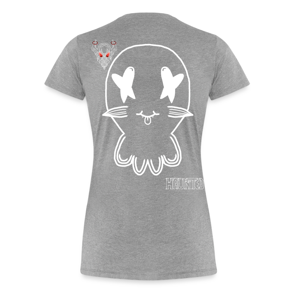 Woman T-Shirt Ghost Doodle Light - Grau meliert