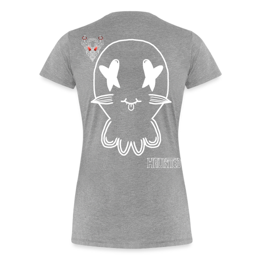Woman T-Shirt Ghost Doodle Light - Grau meliert