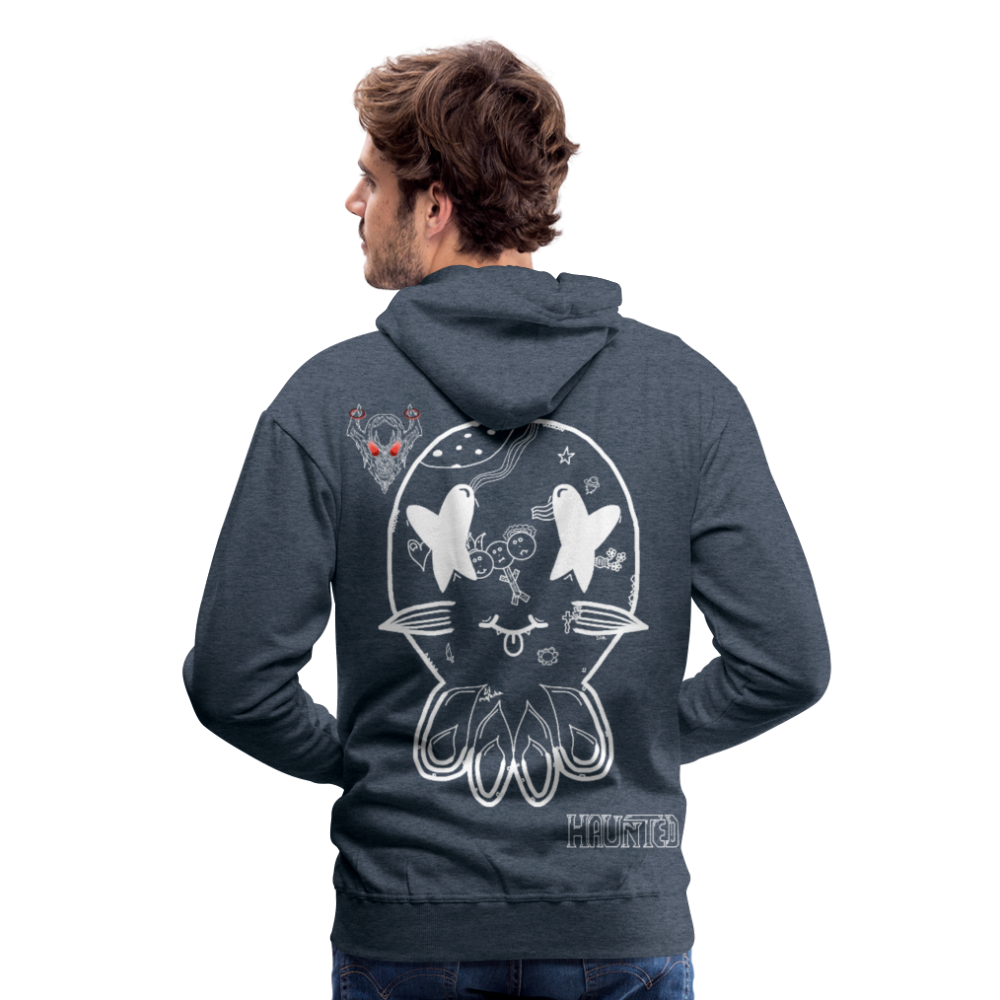 Man Hoodie Ghost Doodle Light - Jeansblau